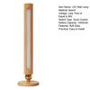 360-Degree Rotatable Wooden LED Wall Lamp Soft Glow Flicker Free Dimmable Touch Control USB Rechargeable Reading Light