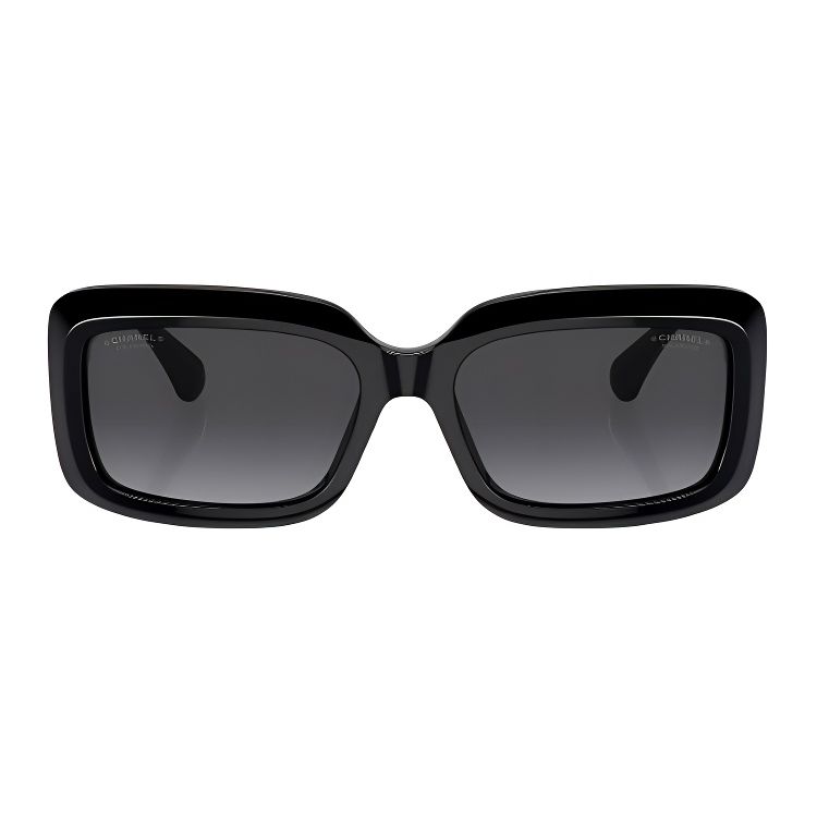 Chanel Logo Acetate Irregular Frame Sunglasses Unisex sunglasses Black CH5520
