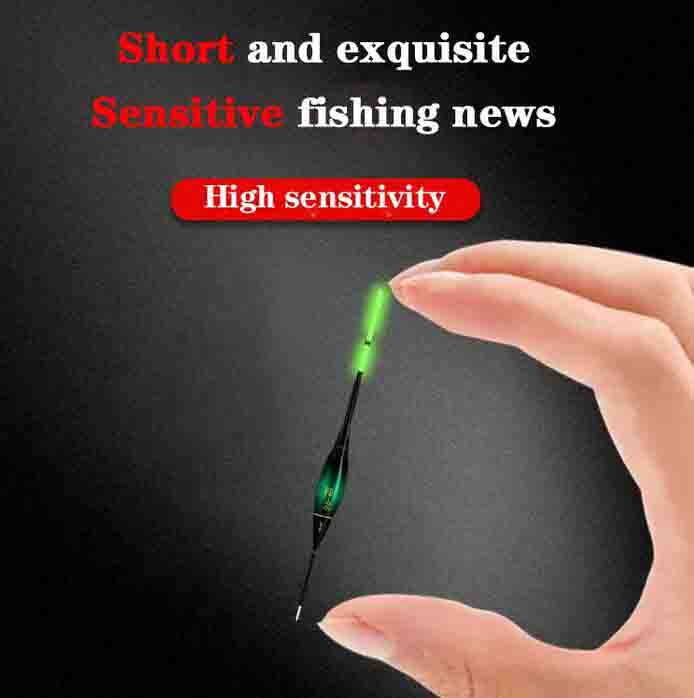Short Electronic Fishing Float With Luminous LED Gravity Sensing Color Change And Eye-catching Cloudy Sky Tail Fishing Float