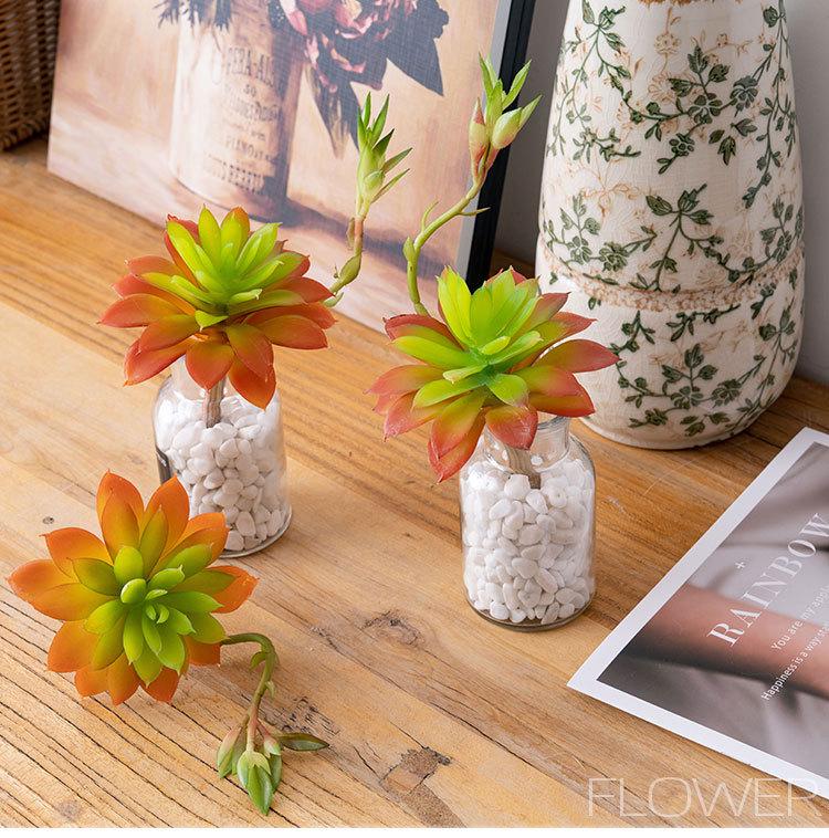 Echeveria 'Jingye Lian' Artificial Succulent for Home or Wedding Decor MW17694