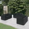 Day and Night - Day and Night Garden Furniture Set 6 Pieces and Black Synthetic Rattan Cushions