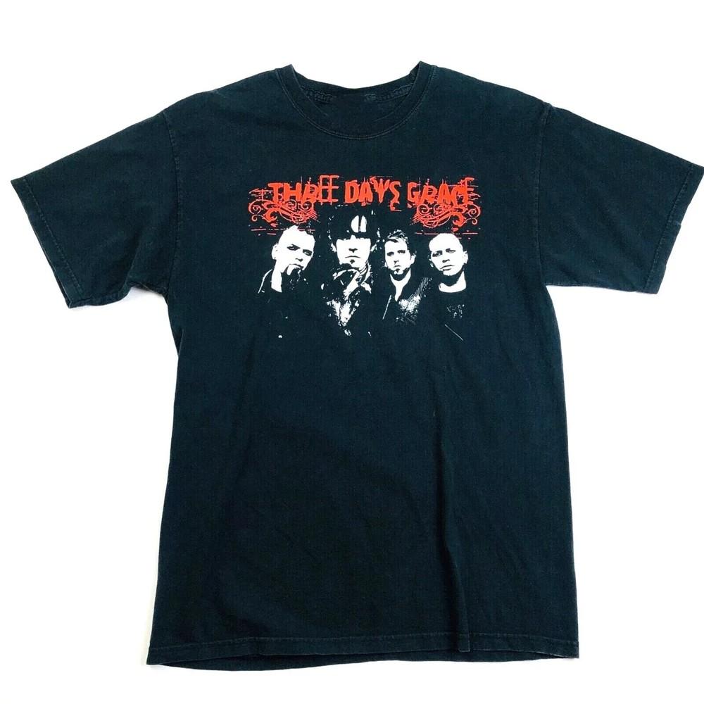 Three Days Grace Винтажная группа Унисекс Хлопок Классическая S-5XL Футболка Унисекс Футболка
