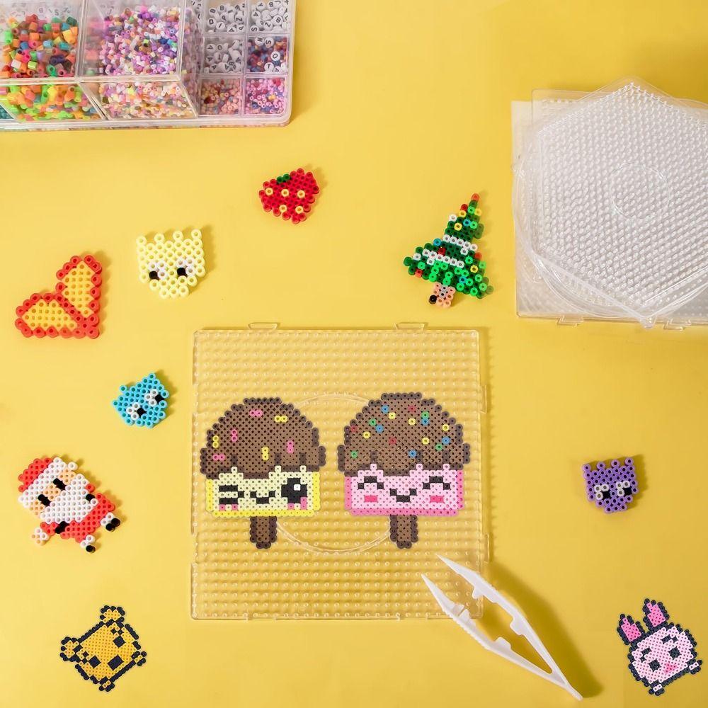 4Pcs High Temperature Resistance Melting Beads Pegboards DIY 2.6mm Hama Beads template  Kids Craft