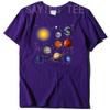 Our Solar System, Science Education T-Shirt Space Lover Graphic Tee Top Astronomy Outfits Short Sleeve Blouses Hobbies Gift Idea