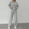 "2024 Women's Hooded Fashion Suit - Autumn/Winter Simple Two-Piece Set"