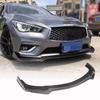 Накладка на передний бампер Lip V1 (для Q50 Base 2018-2023, Карбон) для Infiniti Q50/Q60
