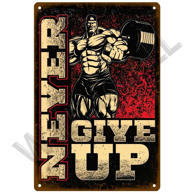 Вывеска для спортзала, металлическая вывеска, винтажный металлический плакат, металлическая табличка для тренировок, настенный декор для мужчин, жестяная вывеска для спортзала в пещере, декоративная тарелка для фитнеса