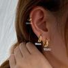 6-Piece Geometric Copper Ear Cuff Set: Gold Retro Earrings for a Unique Look