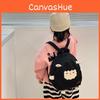 Cute Cartoon Lamb Canvas Backpack For Kindergarten Girls Breathable Lightweight School Bag