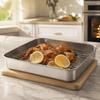 Deep Edge Square Baking Tray Stainless Steel Roasting Pan  Cooking Bbq Roasting Steaming