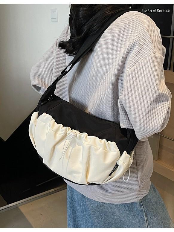 Urban Style Soft Fabric Cloud Bag With Large Capacity For Commuting Women