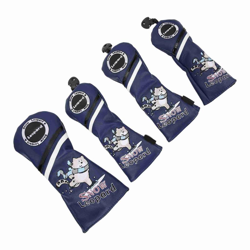 4 шт. 135UT Golf деревянные головные уборы с рисунком снежного барса из искусственной кожи головные уборы комплект