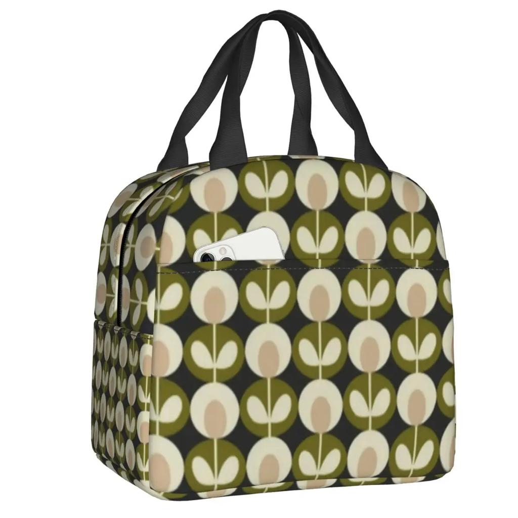 Orla Kiely Bubble Flowers Изолированная Сумка Для Обеда Для Женщин Герметичная Скандинавская Термосумка-холодильник Для Обеда Пляж Кемпинг Путешествия