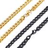 Unisex Trendy Titanium Steel Cuban Chain Necklace - Non-Fading, Thick, European & American Style, Hip Hop Accessory.