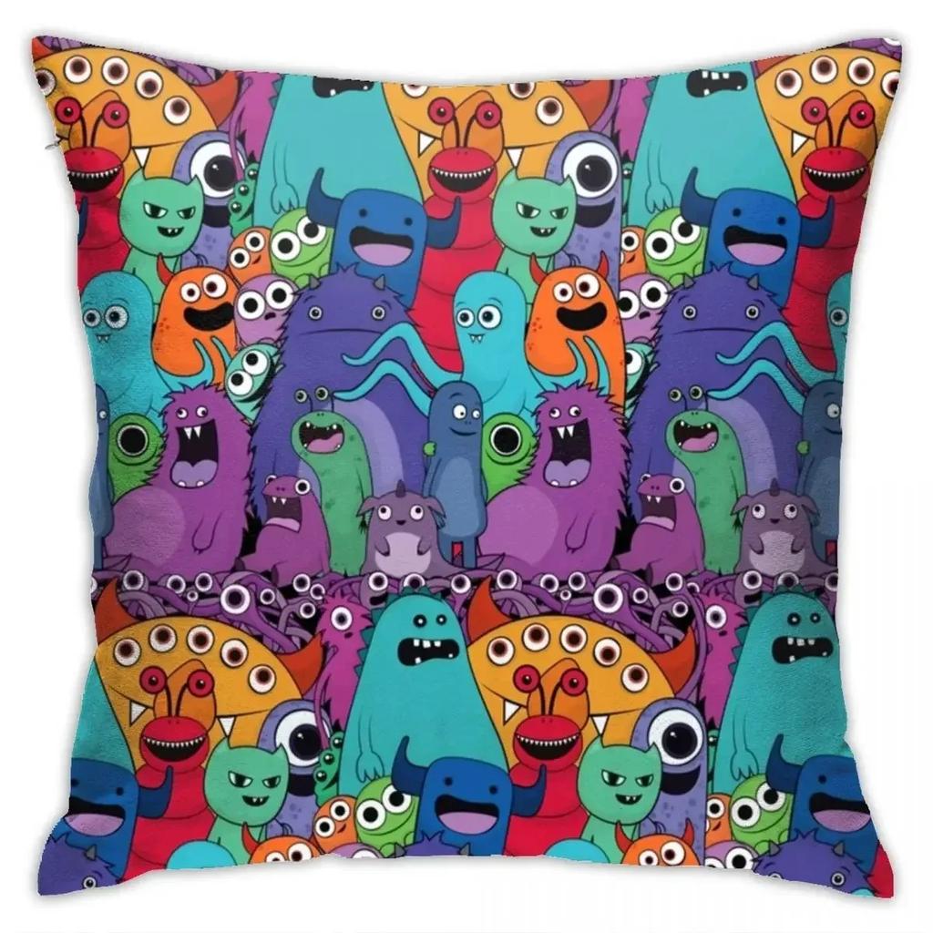 Halloween Horror Skull Pumpkin Bat Cushion Is Suitable for Home Living Room Sofa Bedroom Room Decoration