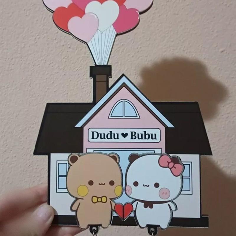 Креативный настенный держатель для ключей, милый мультяшный акриловый брелок-подвеска, крючки для ключей, органайзер, полка, домашний декор, наклейки на холодильник, подарки