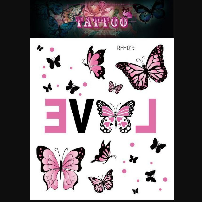 Новая водонепроницаемая 3d татуировка бабочки с макияжем, милые татуировки, модные татуировки, наклейки