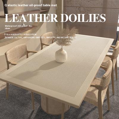 Водонепроницаемый кожаный коврик для стола Легко чистится Высокотемпературостойкий Защитник стола Маслостойкий Коврик для обеденного стола Для дома и кухни