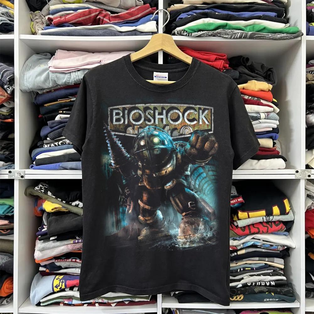 Bioshock ПК Компьютер Ретро Игры Унисекс Геймер | Винтажная Футболка