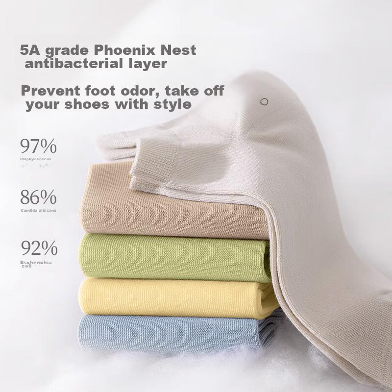 Women's Boat Socks, 6 Pairs, Pure Cotton, 5A Grade Short Socks, Shallow Mouth Invisible Socks, Anti-Friction Women's Socks