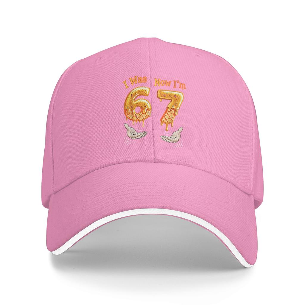 I was 6 Now I'm 7 Year Old Birthday 67 Funny Baseball Cap Vintage Men Hip Hop Hats Breathable Running Hippie Baseball Caps Gift