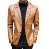 Роскошная кожаная куртка, мужской костюм, кожаное пальто, повседневное маленькое пальто, мужская куртка из искусственной кожи