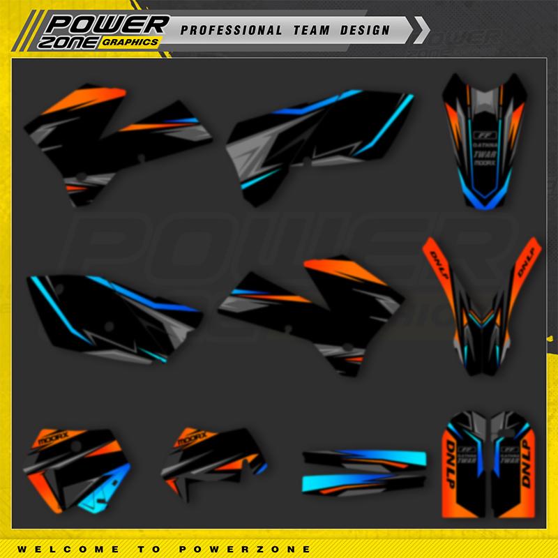 PowerZone Индивидуальные командные графические фоны Наборы наклеек Для KTM 05-06 SXF 06-07 XCF XCW 05-07 EXC Enduro 125-500 куб. см