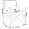 Folding Director s Chair Cream Solid Teak Wood