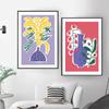 Flower Market Colorful Abstract Botanical Spring Flowers In Vase Wall Art Canvas Painting Wall Pictures For Living Room Decor