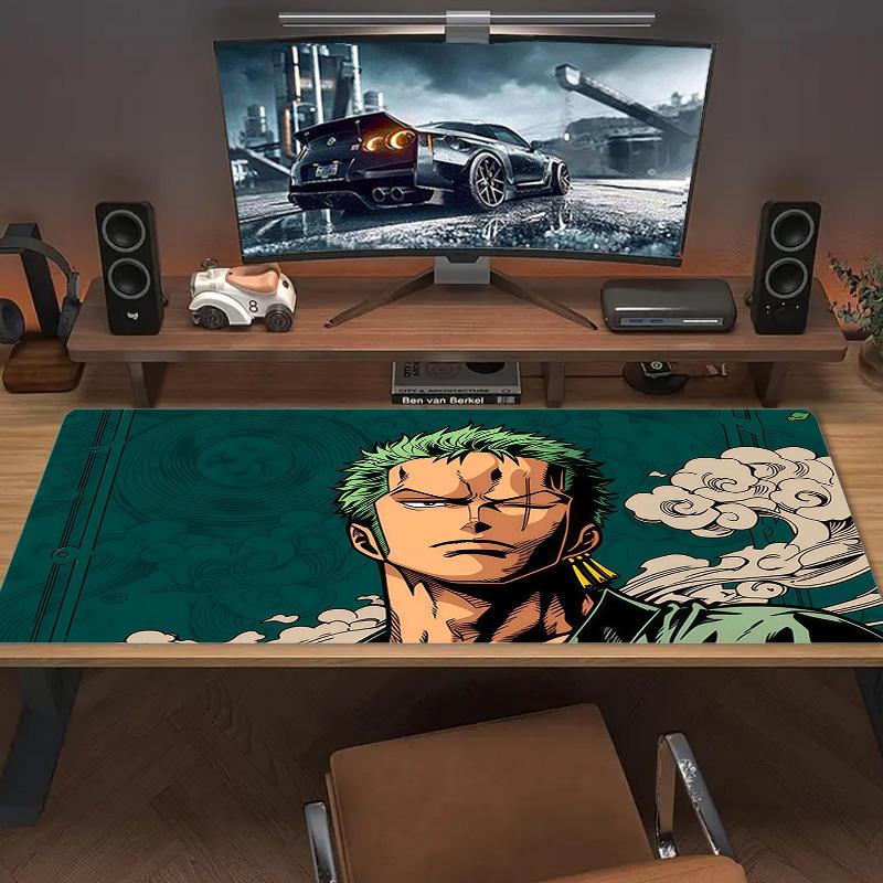 One Piece Roronoa Zoro Print Cushion Non-slip Laptop Tablet Big Mousepad XXL Mat Mini PC Playmat With Lock edge