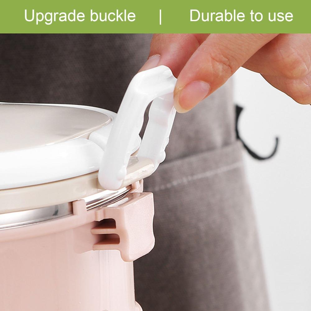 Stackable Design Stainless Steel Lunch Box Round Shape Insulated Lunch Container Outdoor Travel
