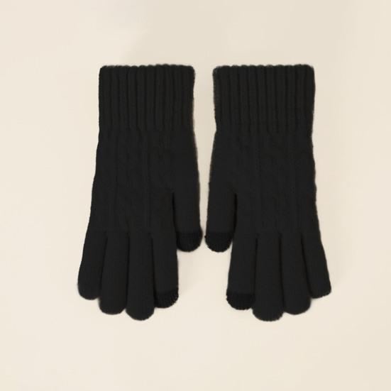 Thick Warm Knitted Gloves Windproof Touch Screen Winter Gloves for Riding Skiing Men Women Keep Warm Mittens