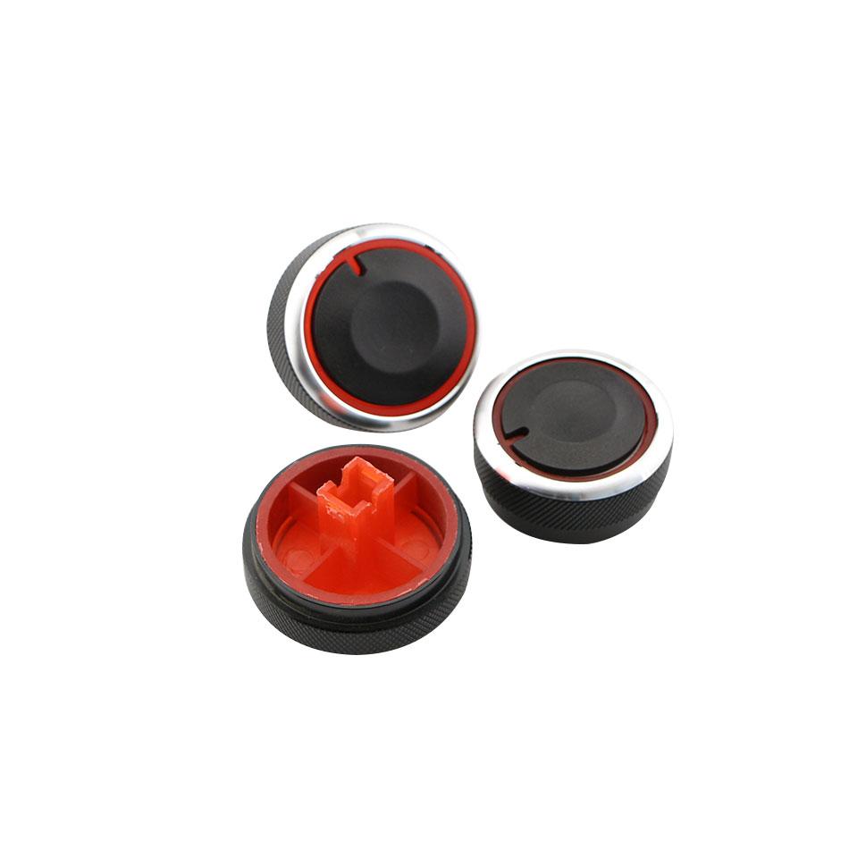 Car AC Knobs for Hyundai Verna Elantra Air Conditioning Heat Control Switch Button 3Pcs Aluminum Alloy Knob Interior Accessories