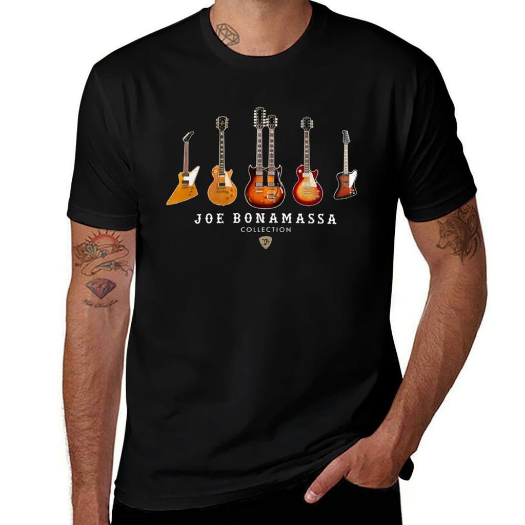 Joe Bonamassa Guitar Collection Premium Tshirt Functional Casual Short Sleeve Tee