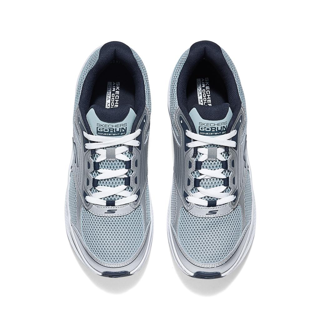 Skechers Go Run Consistent 2.0 Удобные Прочные Низкие Беговые Кроссовки Мужские кроссовки Серебристый 220884-GYNV