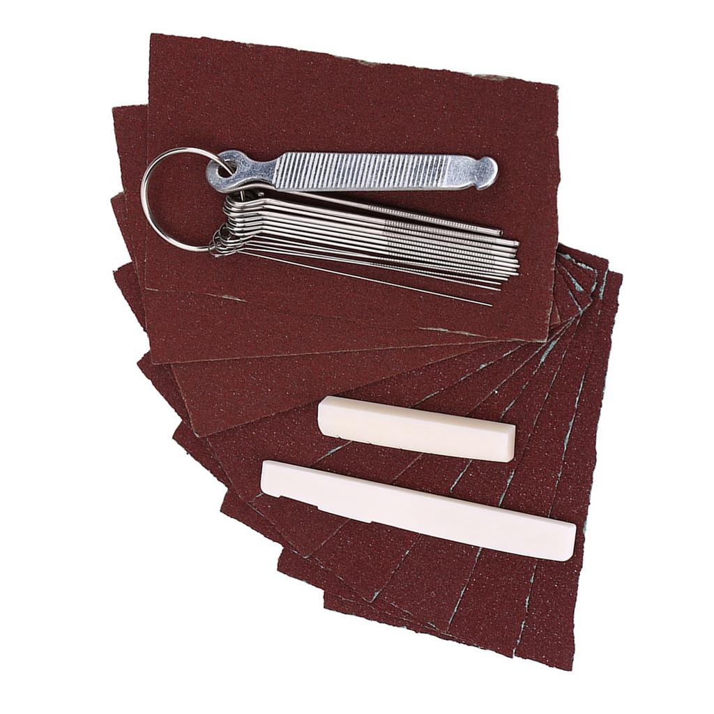 Гитарный костяной мост, седло, гайки, напильники для наждачной бумаги, набор инструментов для обслуживания мастеров своими руками