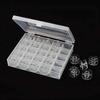 25Pcs/box Clear Sewing Machine Bobbins Spools Empty Bobbins Spools Plastic Storage Box For Home Sewing Accessories Tools