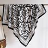 90X90Cm Silk Scarf High Quality Print Square Scarves Women Sun Protection Shawl Fashion Office Wraps Hijab Headband Neckerchief