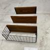 Solid Wood Wall-Mounted Floating Rack for Bathroom or Living Room