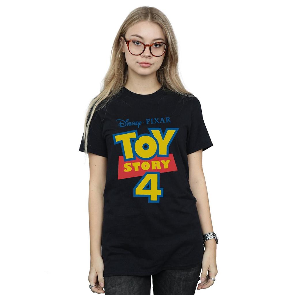 Disney Womens/Ladies Toy Story 4 Logo Cotton Boyfriend T-Shirt