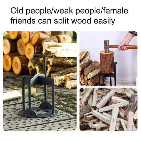 Металлический дровокол, прочный, из высокоуглеродистой стали, ручной дровокол, клин для растопки, для кемпинга, приготовления пищи, портативный инструмент для колки дров
