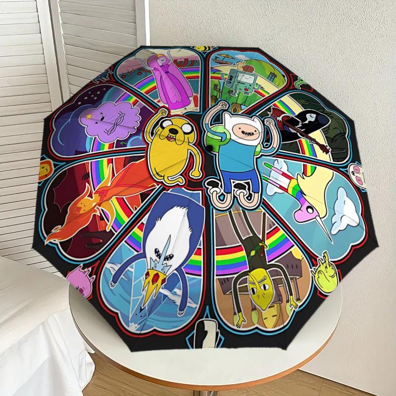 1pc Adventure-Time Automatic Open/Close Umbrella, Lightweight Design for Everyone, Halloween & Christmas Gifts - Ideal for Daily, Formal, Party Use, F