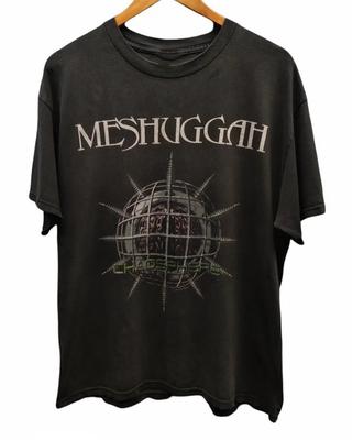 Редкая винтажная черная хлопковая футболка группы Meshuggah, размеры от S до 4XL