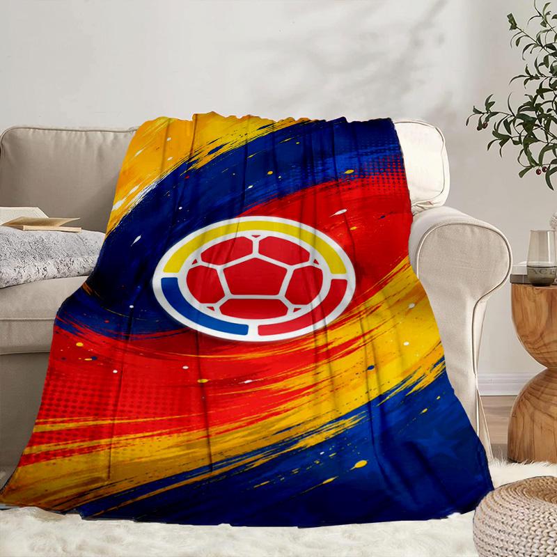 Colombian national football team Portable Blanket/Soft Blanket Bedding Blanket Suitable for Travel Camping Living Rooms Offices Sofas Fan Gifts