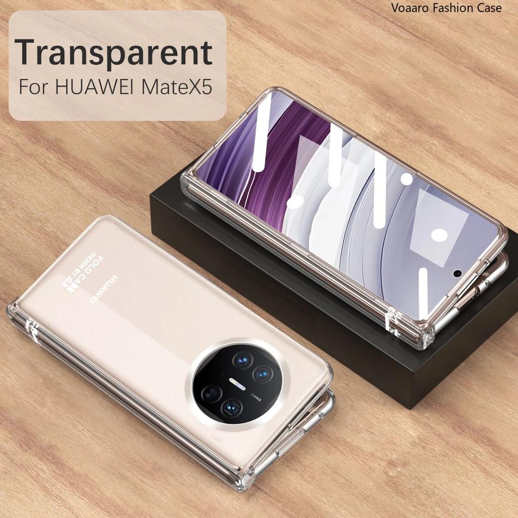Роскошный чехол со стеклянной пленкой на переднем экране для Huawei Mate X5, чехол для Huawei Mate X5, шарнирный чехол, противоударный защитный чехол