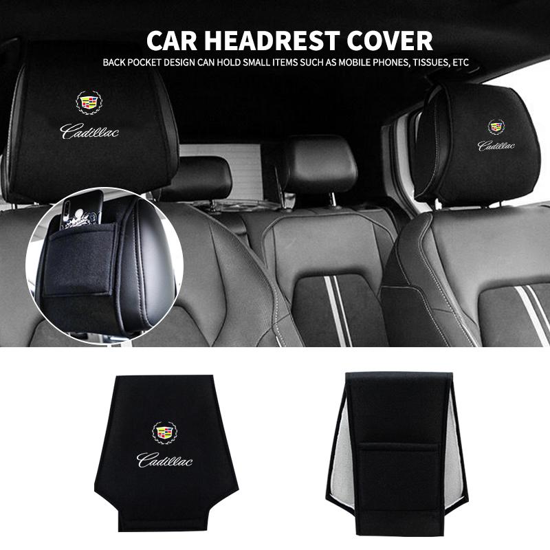 Car Seat Backrest Headrest Cover Pillow Towel for Cadillac CT5 STS XLR CT4 GT4 SLS SLR XT6 Escalade XT4 XT5 SRX XTS ELR BLS