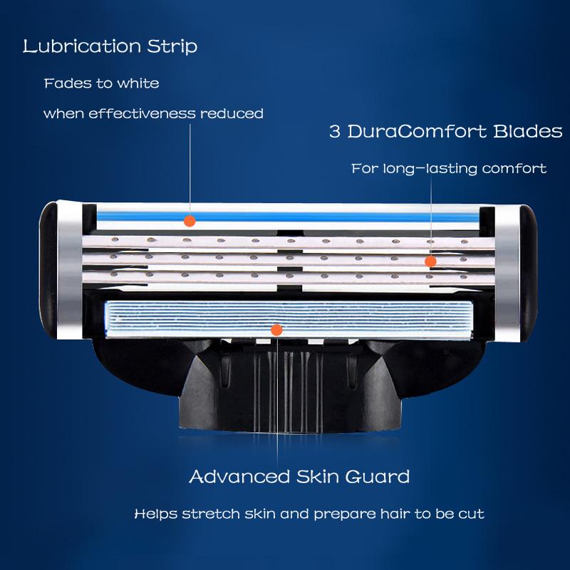 Gillette Mach3 мужское лезвие для бритья для лица, безопасное Mach 3, бритва для лица, 8 шт., ручные лезвия для бороды