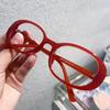 Black Red Oversized Frame Glasses Women Retro Oval Eyeglasses Y2K Anti Blue Light Computer Reading Fashion Spectacles Eyewear