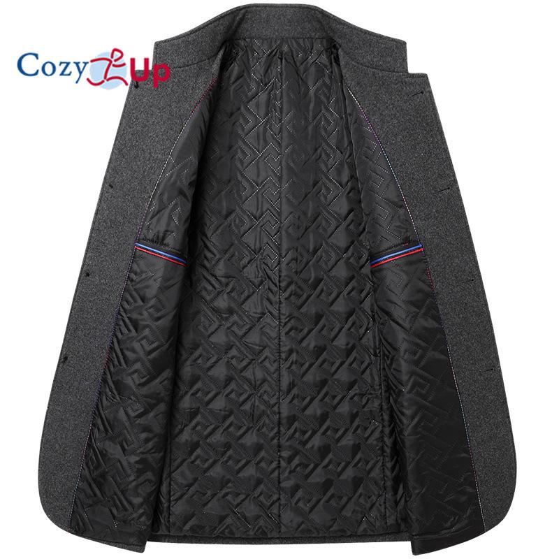 Cozy Up Пальто для подростков, мужская осенне-зимняя куртка, шерстяное пальто, однотонная куртка с лацканами, повседневная деловая мужская одежда, длинная