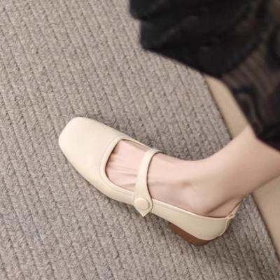 Туфли Мэри Джейн из натурального каучука, мягкие туфли для поездок на работу, женские туфли на толстом каблуке с мягкой подошвой, нежные туфли для бабушки